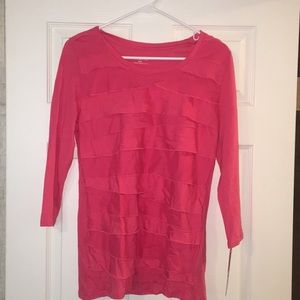 NWT Merona ruffle 3/4 sleeve shirt *sold*